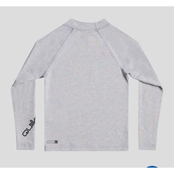 Quiksilver All Time Long Sleeve Youth boys Rashguard Surf Shirt Sz L-14 NWOT - Picture 2 of 5